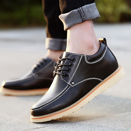 

Homme Oxfords Casual Classique du quotidien Bureau et carrière Polyuréthane Brun claire Brun foncé Noir Printemps Eté