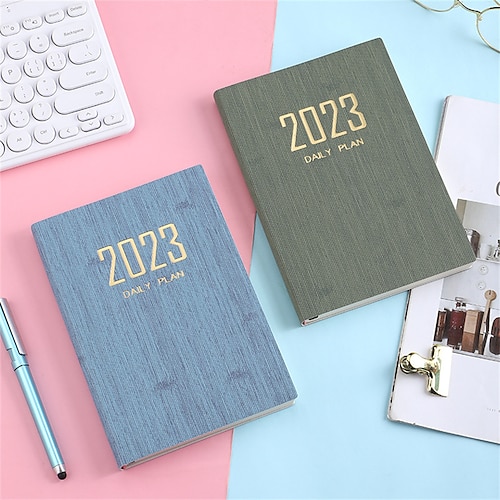 

2023 To Do List Daily Weekly Monthly Planner A5 5.8×8.3 Inch Classic PU SoftCover Portable Agenda Planner 360 Pages for School Office Business