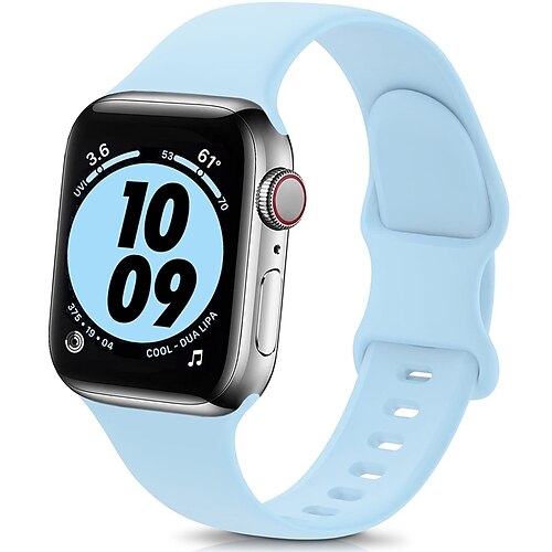 

1PC Smart Watch Band Compatible with Apple iWatch Series 8 7 6 5 4 3 2 1 SE Sport Band for iWatch Smartwatch Strap Wristband Soft Silicone Waterproof Adjustable Elastic