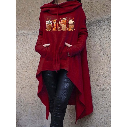 

Women's Hoodie Letter 3D Print Halloween 3D Print Halloween Hoodies Sweatshirts Black