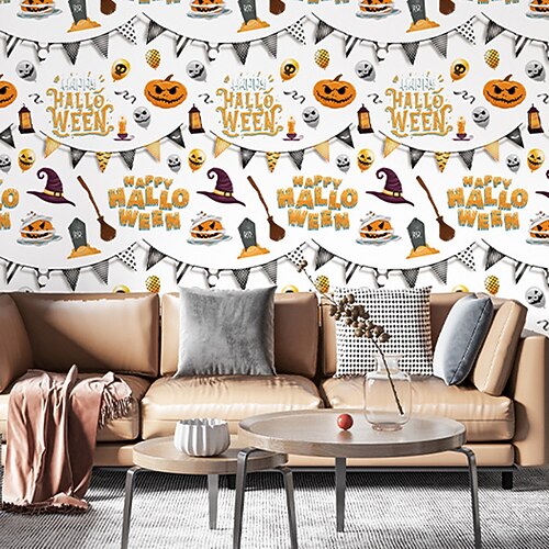 

Halloween Wallpaper Wall Cover Sticker Film Peel and Stick Removable Self Adhesive PVC/Vinyl Wall Decal for Room Home Decoration 44300cm