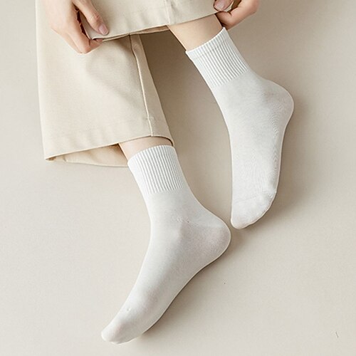

Comfort Women's Socks Solid Colored Socks Casual Socks Medium Casual Light Blue 10 Pairs