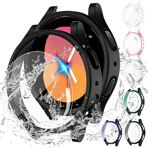 

[66Pack] Watch Case with Screen Protector for Samsung Galaxy Watch 5 4 Screen Protector and Case 44mm Accessories Cover Anti-Fog Tempered Glass Protective Film Hard PC Bumper