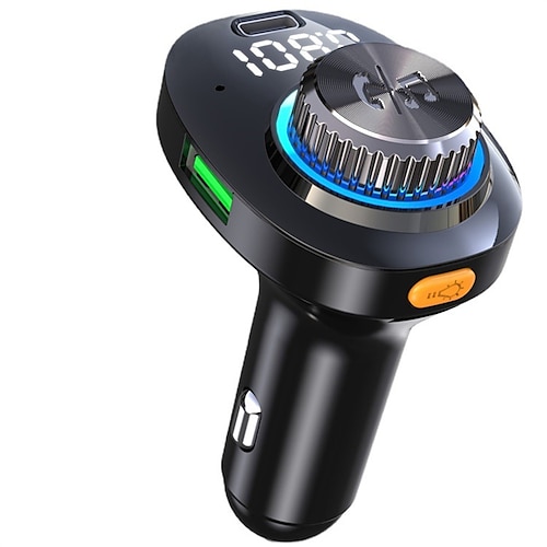 

USB 22.5W Super Quick Charge Bluetooth Car Wireless Handsfree Radio Adapter FM Transmitter With Type-C Charger Fm Modulator