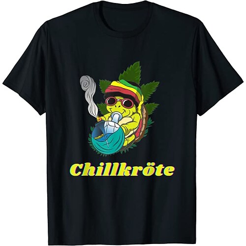 

Chill Skildpadde Chillkröte T-shirt Anime Tegneserie Anime Klassisk Gadestil T恤衫 Til Herre Dame Unisex Voksne Varmstempling 100% Polyester