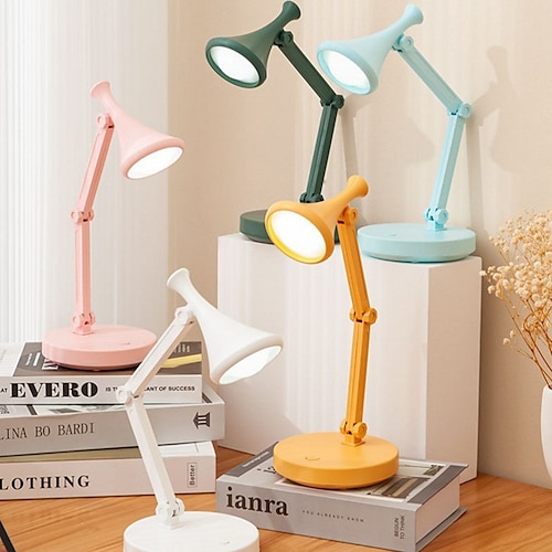 

LED Foldable Eye Protection Desk Lamp USB Rechargeable Creative Ins Simple Bedroom Bedside Night Lamp Student Dormitory Bedroom Study Reading Lamp Portable Travel Bedroom Book Lamp