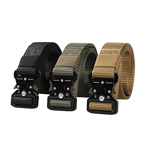 

Men's Waist Belt Sports Outdoor Outdoor Hiking Black Belt Pure Color