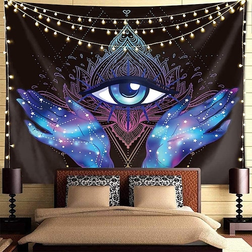 

Hippie Eyes Psychedelic Tapestry Art Decor Blanket Curtain Picnic Tablecloth Hanging Home Bedroom Living Room Dorm Decoration