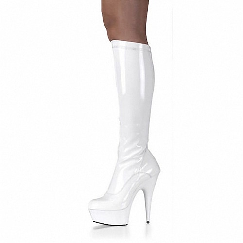 

Damen Tanzstiefel Pole Dancing Schuhe Leistung Pole Dance Stöckelschuhe Over-the-Knie Stiefel Stiefel Plattform Schnürsenkel Einheitliche Farbe Schlanker High Heel Runde Zehe Reißverschluss Erwachsene