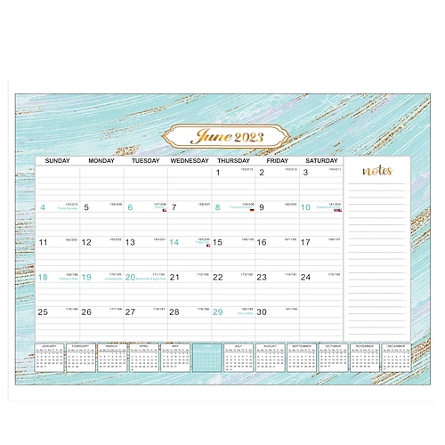 

Calendar 2022-2023 - 18 Monthly Wall Calendar 2022-2023 July 2022 - December 2023 14.6 x 11.5 Twin-Wire Binding Hanging Hook Thick Paper Unruled Blocks with Julian Dates
