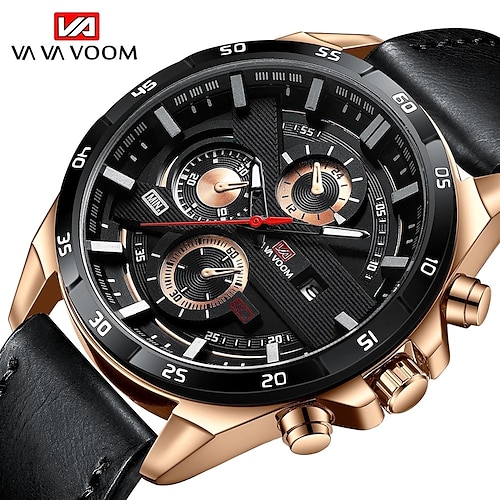 

VA VA VOOM New Arrival Moderno Watches Mens Sport Reloj Hombre Casual Relogio Masculino Para Military Army Leather Wrist Watch For Men