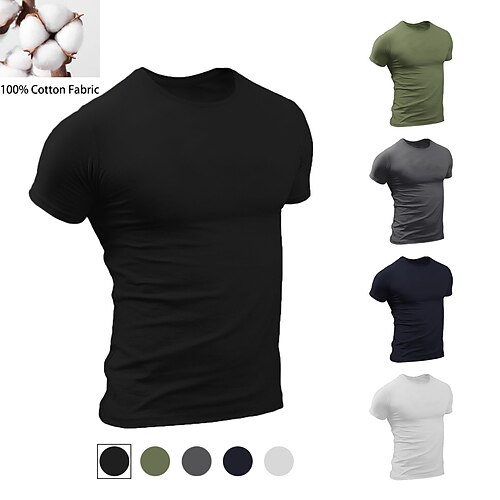 

Men's T shirt Tee Text Graphic Prints Crew Neck Army Green Navy Blue Gray White Black Street Holiday Short Sleeve Clothing Apparel Fashion Designer Casual Comfortable / Beach