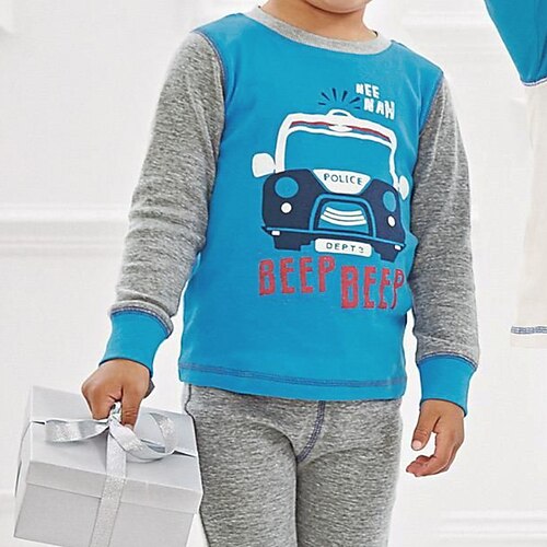 

camiseta menino infantil calças conjunto de roupas 2 peças manga longa cinza carro carta algodão férias moda legal 2-6 anos