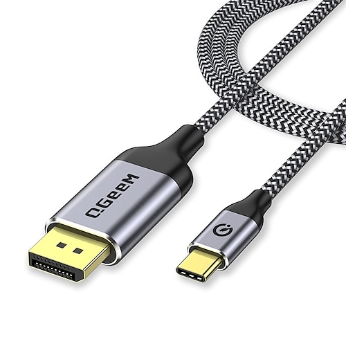 

USB C to DisplayPort Cable for Home Office (4K@60HZ2K@165Hz) QGeeM Aluminum Shell Thunderbolt 3 to Displayport CableCompatible with MacBook Pro/Air iPad Pro 2021 Surface Book 2 XPS 15/13 (4ft)