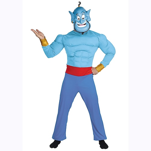 

The Arabian Nights Aladdin Masquerade Boys Girls' Movie Cosplay Cosplay Blue Leotard / Onesie Mask Halloween Masquerade Polyester