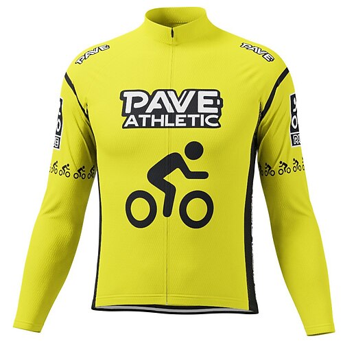 

21Grams Men's Cycling Jersey Long Sleeve Bike Top with 3 Rear Pockets Mountain Bike MTB Road Bike Cycling Breathable Quick Dry Moisture Wicking Reflective Strips Purple Yellow Polyester Spandex Sports
