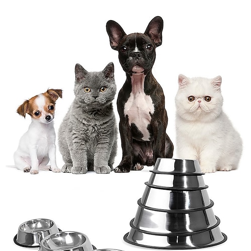 

Yi Qin High Quality Stainless Steel Bowl Pet Supplies Watering Bowl Small Size for Pet Dogs