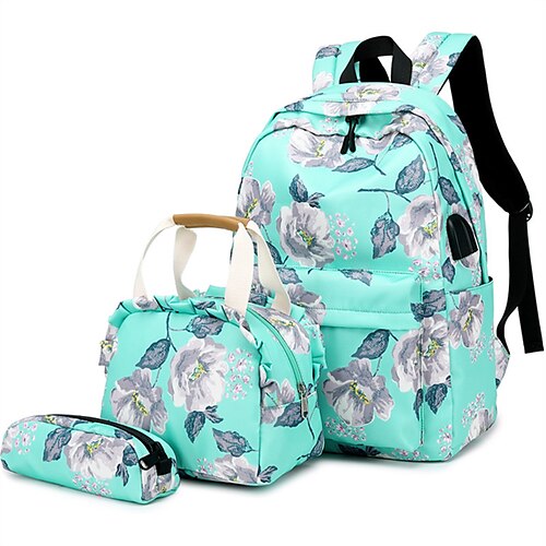 

School Backpack Bookbag Multicolor for Student Boys Girls Water Resistant Wear-Resistant Breathable Nylon School Bag Back Pack Satchel 29 inch