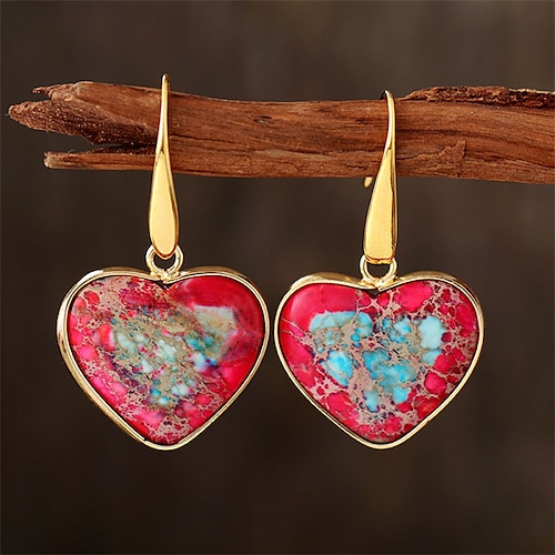 

Mujer Pendientes Casual Calle Corazón Arete