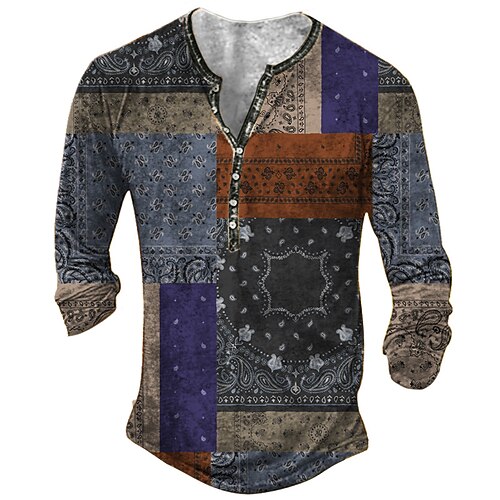 

Men's Unisex T shirt Tee Tribal Graphic Prints Crew Neck Navy Blue Short Sleeve 3D Print Outdoor Street Print Tops Sports Designer Casual Big and Tall / Summer / Summer