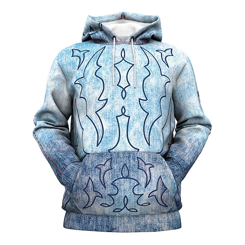 

Men's Unisex Pullover Hoodie Sweatshirt Hooded Graphic Prints National Flag Print Daily Sports 3D Print Streetwear Designer Hoodies Sweatshirts Long Sleeve Blue