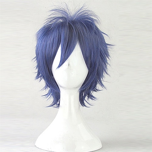 

Date A Live Itsuka Shido Wigs DATE A LIVE Itsuka Shido Blue Mix Purple Short Cosplay Full Wig