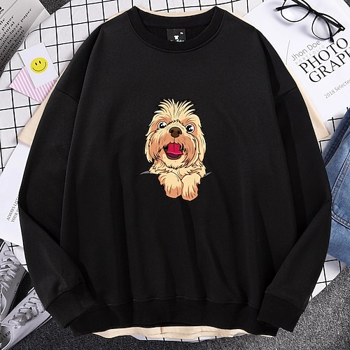 

Women's Pullover Letter Print Casual Daily Hot Stamping Casual Hoodies Sweatshirts Loose Fit Green White