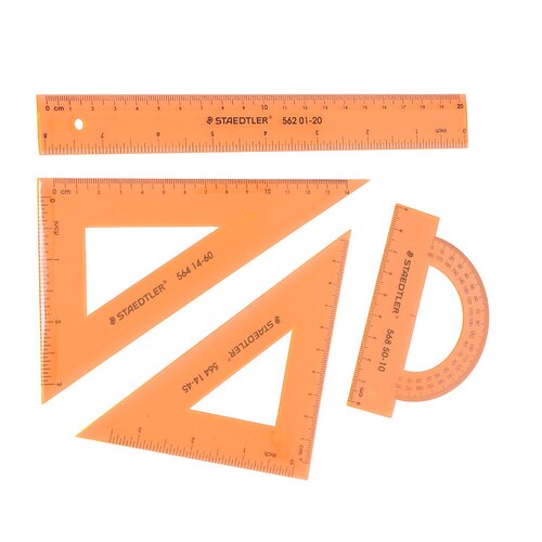 

4pcs Rulers Durable Universal Ergonomic Writing Aid with Centimeters and Inches Plastic for School Office Student 20 cm