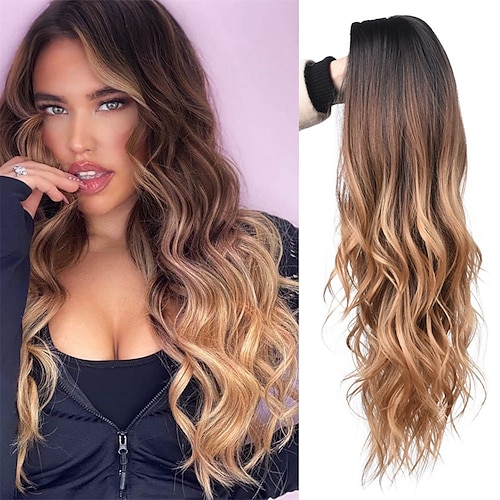 

Synthetic Wig Celebrity Wavy Asymmetrical Machine Made Wig Long A1 A2 A3 A4 A5 Synthetic Hair Women's Party Fashion Comfy Blonde Blue Ombre / Daily Wear / Party / Evening