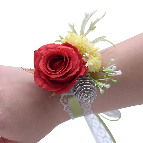 

Wedding wrist flowers Fabric Wedding Party Polyester / Polyamide Modern Contemporary