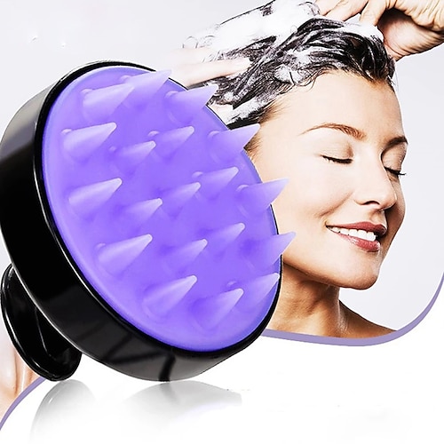 

Scalp Scrubber Massager Upgraded Hair Shampoo Brush with 2 Different Lengths of Silicone Bristles Wet Dry Hair Scalp Brush for Stress Relax Remove Dandruff Head Blood Circulation