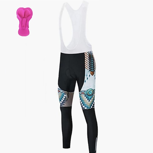 

21Grams Women's Cycling Bib Tights Bike Bottoms Mountain Bike MTB Road Bike Cycling Sports Graphic 3D Pad Cycling Breathable Quick Dry Blue Polyester Spandex Clothing Apparel Bike Wear / Stretchy
