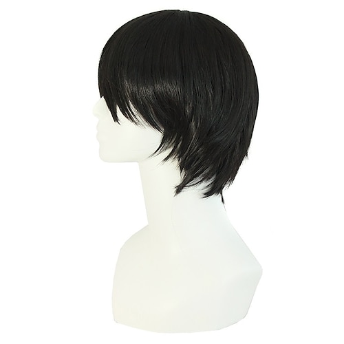 

Synthetic Wig Straight With Bangs Wig Short Black Synthetic Hair Women's Cosplay Party Fashion Black