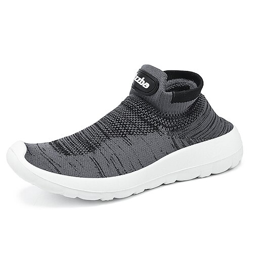 

Men's Sneakers Flyknit Shoes Sporty Casual Daily Outdoor Walking Shoes Tissage Volant Black Gray Blue Spring Summer