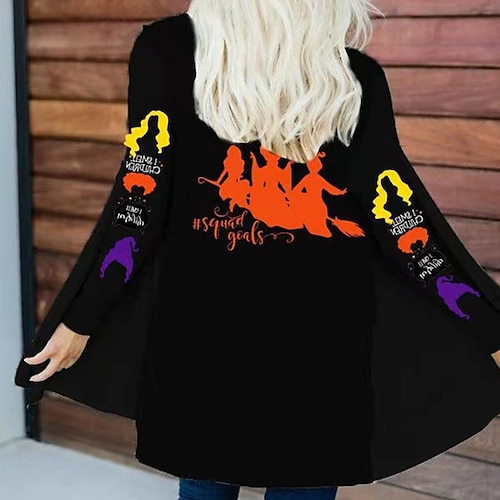 

Women's Casual Jacket Windproof Warm Outdoor Street Daily Vacation Print Cardigan Lapel Minimalism Street Style Letter Regular Fit Outerwear Long Sleeve Winter Fall Black Blue Wine S M L XL XXL 3XL