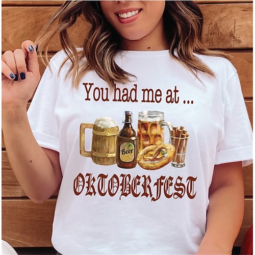 

Women's T shirt Tee Graphic Casual Weekend Painting T shirt Tee Short Sleeve Print Round Neck Basic White Gray S