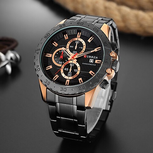 

CURREN 8334 Quartz Men Watches Top Brand Luxury Casual Stainless Steel Watch Date Fashion Business Male Wristwatches Clock Male