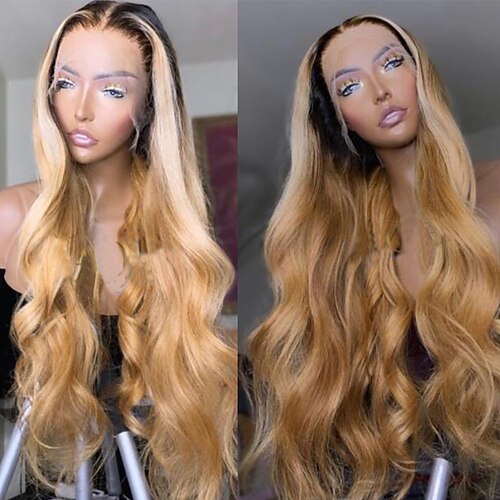 

Human Hair 13x4 Lace Front Wig Free Part Brazilian Hair Body Wave Black Wig 150% Density with Baby Hair Glueless Pre-Plucked For wigs for black women Long Human Hair Lace Wig