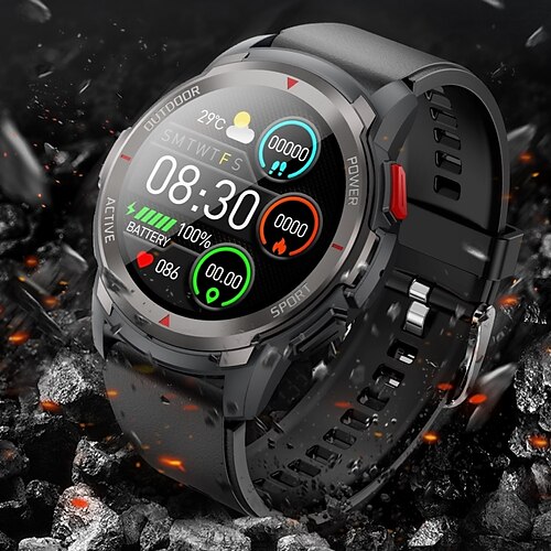 

Smart Watch 1.32 inch Smartwatch Fitness Running Watch Bluetooth Pedometer Call Reminder Activity Tracker Compatible with Android iOS Women Men Waterproof Long Standby Hands-Free Calls