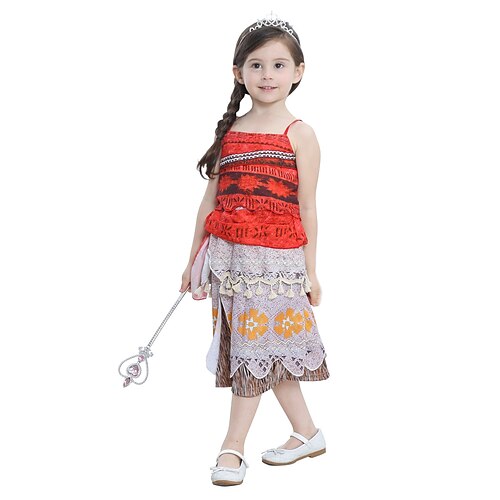 

Kids Little Girls' Dress Graphic A Line Dress Holiday Vacation Red Asymmetrical Sleeveless Beautiful Cute Dresses Spring Summer Regular Fit 3-10 Years
