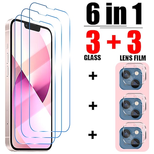

[33Pack] Phone Screen Protector Camera Lens Protector For Apple iPhone 14 Pro Max 14 Plus 13 12 11 Pro Max Mini SE Tempered Glass High Definition (HD) 9H Hardness Explosion Proof Phone Accessory