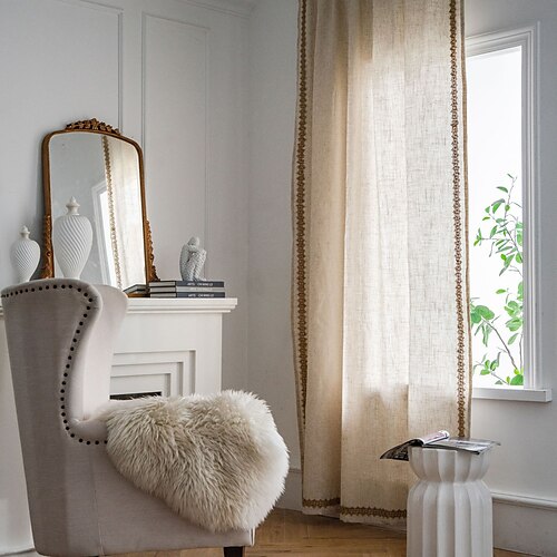 

Semi-Blackout Window Curtains 1 Panel Darkening Curtains for Living Rooms Bedrooms for Easy Hanging
