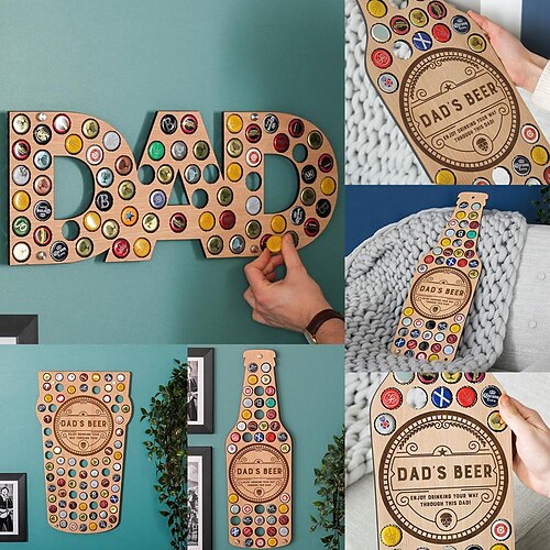 

Beer bottle cap holder beer bottle cap collection board father's day gift bar decoration