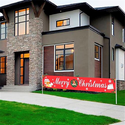 

1pcs Christmas Tree Reindeer Santa Claus Banner Garland for Gift Decoration Party 11719.3 inch Fabric