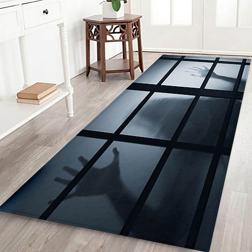 

Halloween Horror Bloody Skeleton Bloody Hand Decorative Doormat,Flannel Fabric Floor Mat,Indoor Outdoor Doormat Non Slip, Perfect Greeting Front Door Mat