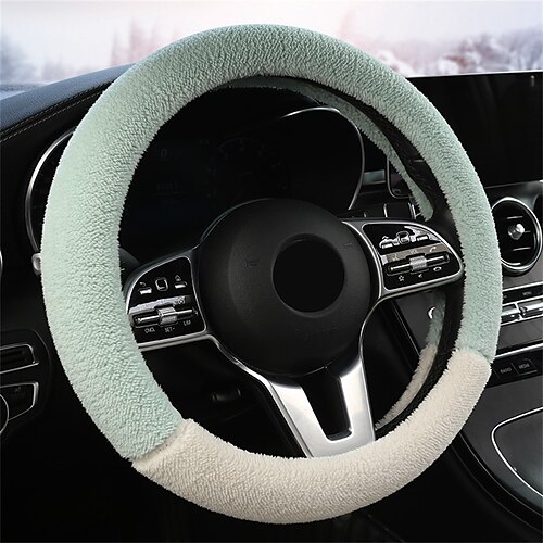 

1 PCS Plush Car Steering Wheel Cover Fashion design Universal Fit For 15""~15""1/2