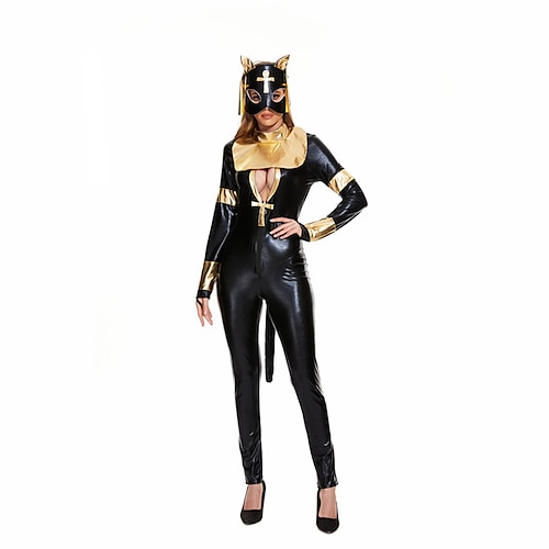 

More Costumes Cosplay Costume Masquerade Adults' Women's Masquerade Festival / Holiday Polyster Black Women's Easy Carnival Costumes Solid Colored / Leotard / Onesie / Mask / Leotard / Onesie / Mask