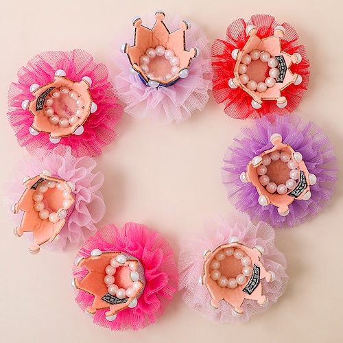 

Kids / Toddler Girls' Active / Sweet Daily Cartoon Lace Polyester Hair Accessories Blue / Purple / Pink Kid onesize