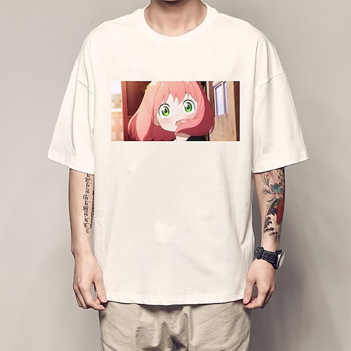 

Inspired by Anime Character Anya Forger T-shirt Anime Cartoon Anime Classic Street Style T-shirt For Men's Women's Unisex Adults' Hot Stamping 100% Polyester