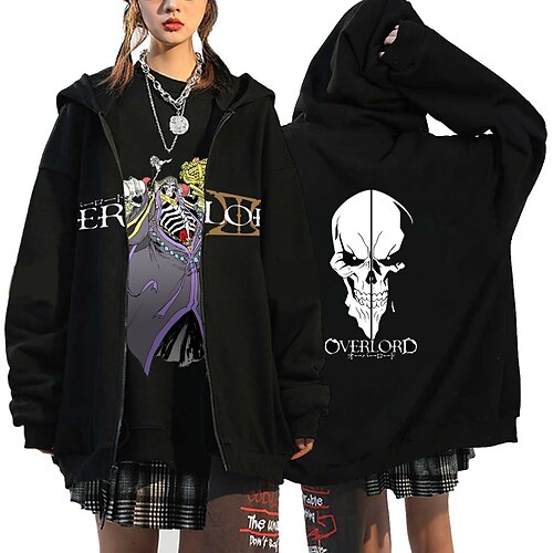 

Inspired by Overlord Skeleton / Skull Cartoon Manga Outerwear Anime Classic Street Style Outerwear For Men's Women's Unisex Adults' Hot Stamping 100% Polyester